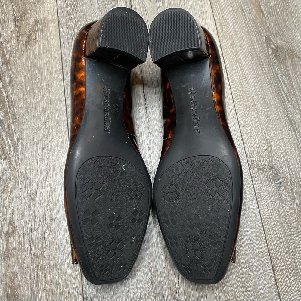 Naturalizer N5 Comfort Brown Tortoise Shell Buckle Frankee Patent Heel Size 5.5 - Picture 13 of 16